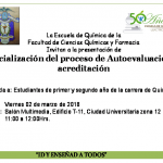 02.03.2018 Socialización del proceso de autoevaluación y acreditación con estudiantes de primer y segundo año de química